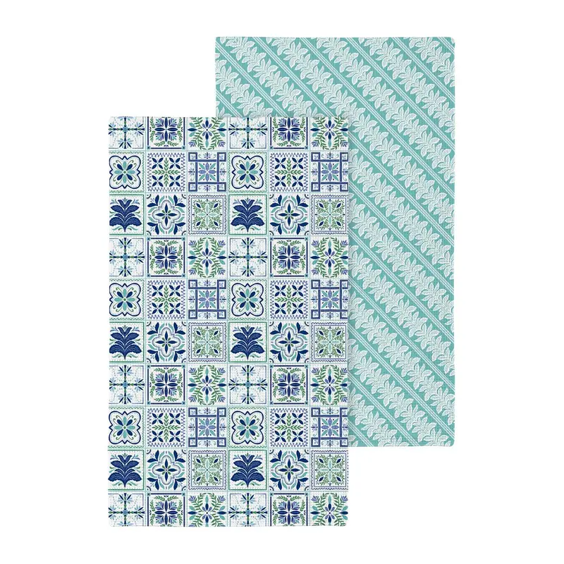 Seaside Retreat Kitchen Towel Quick Dry Waffle Weave Double-Sided, 30"L x 18"W