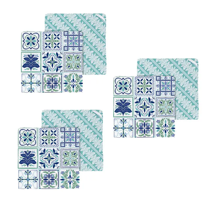 Seaside Retreat Quick Dry Dish Cloth, Set of 3, 10"x10"