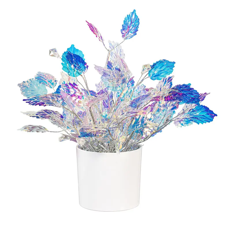 Season to Sparkle Faux Floral Table Decor Artificial Iridescent Floral in Pot,13"H