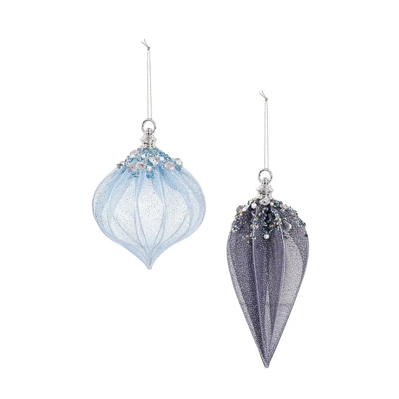 Season to Sparkle Ornament Beaded Metal and Tulle, Asst