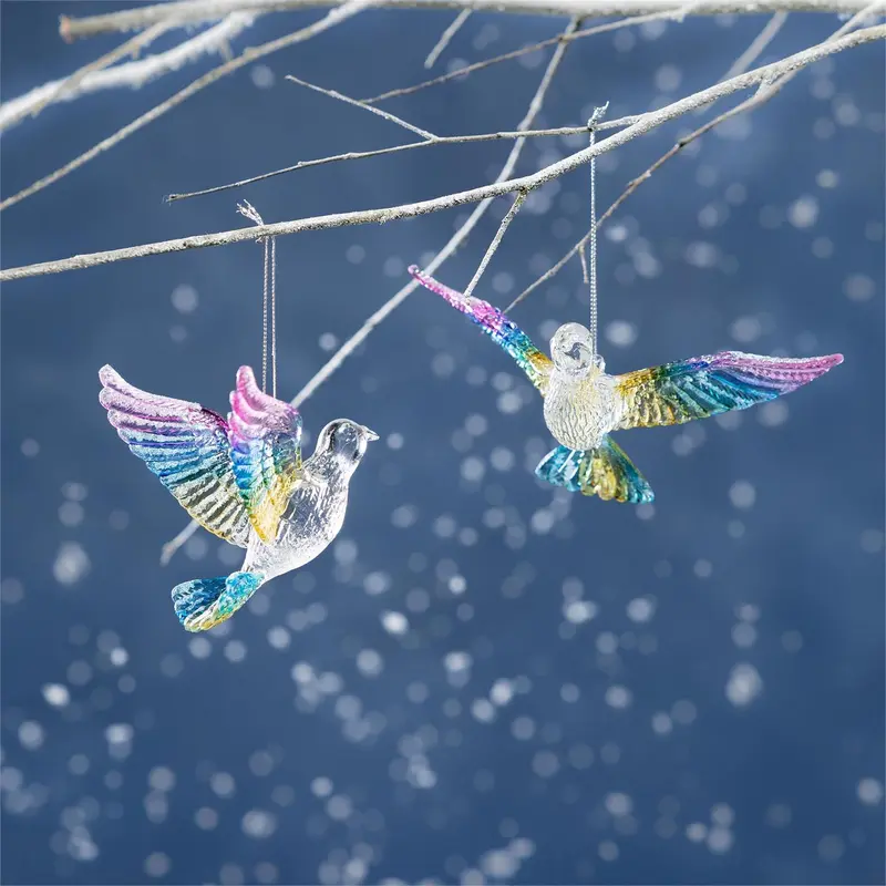 Season to Sparkle Ornament Hummingbird Acrylic, Asst, 6.5"L
