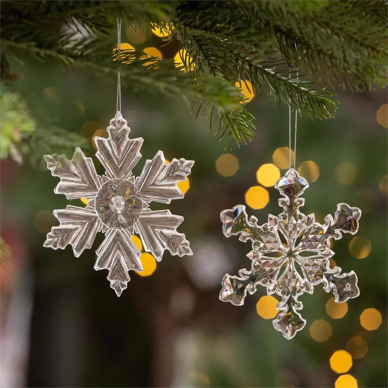 Season to Sparkle Ornament Snowflake Acrylic, Asst, 5.5"H