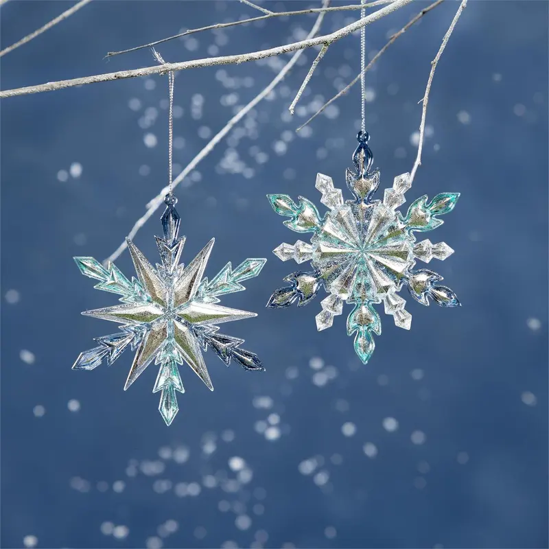 Season to Sparkle Ornament Snowflake Acrylic, Asst, 5"H