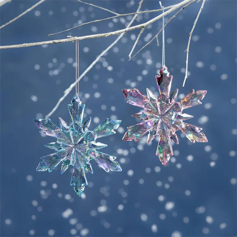 Season to Sparkle Ornament Snowflake Acrylic, Asst, 5"H