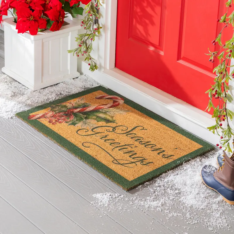 Season's Greetings, Coir Mat, 24"x36
