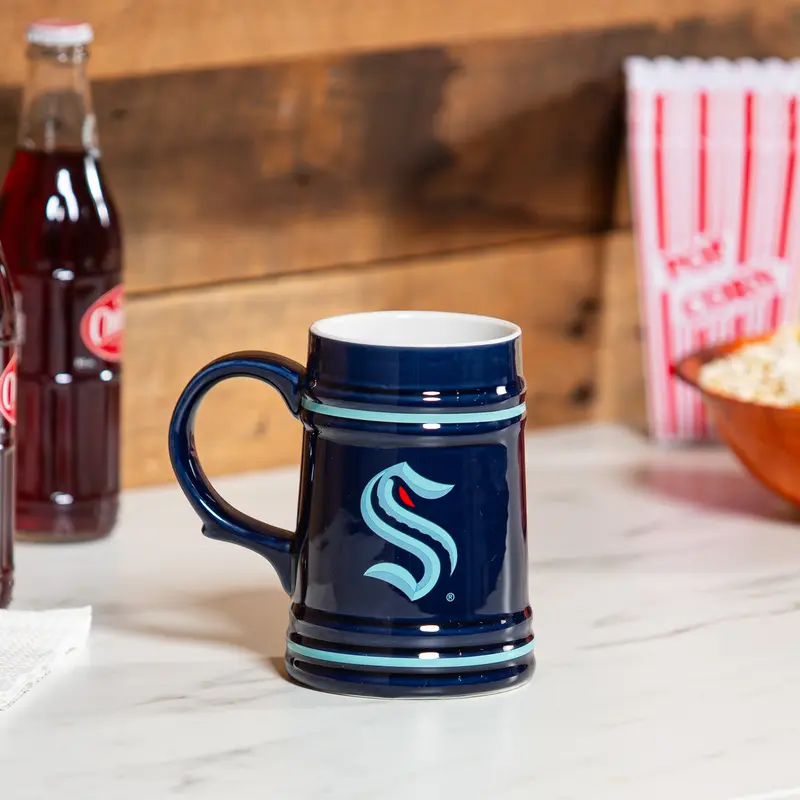 Seattle Kraken Ceramic Stein Cup, 24oz