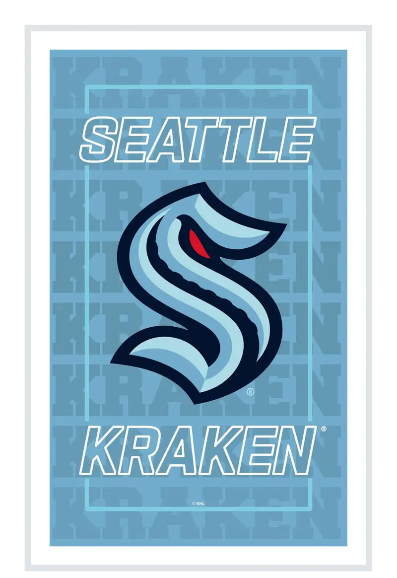 Seattle Kraken Hockey Rectangle Neolite LED Decor