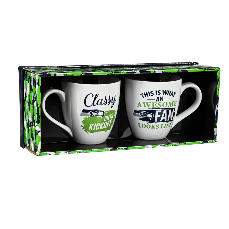 Seattle Seahawks, Ceramic Cup O'Java 17oz Gift Set