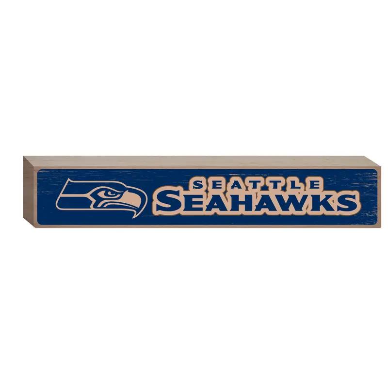 Seattle Seahawks Engraved Wood Sign, 3.5" x 18"