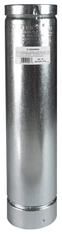 Selkirk 4 in. D X 18 in. L Aluminum Round Gas Vent Pipe (Pack of 6)