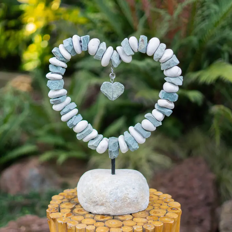 Serpentine Heart on Stand Set of 2 By Garden Age Supply