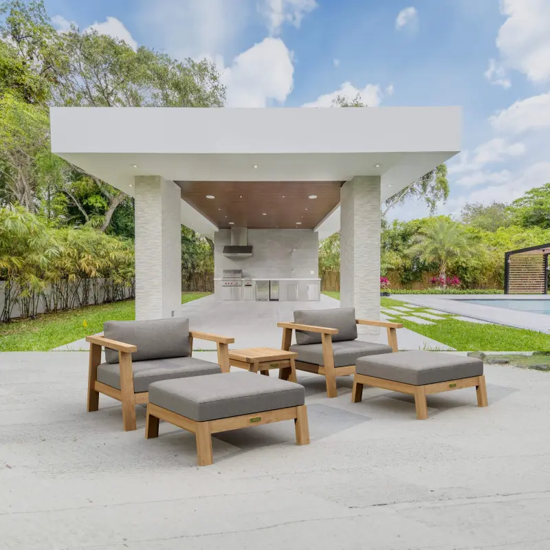 SET-323 5-pc Palermo Deep Seating By Anderson Teak