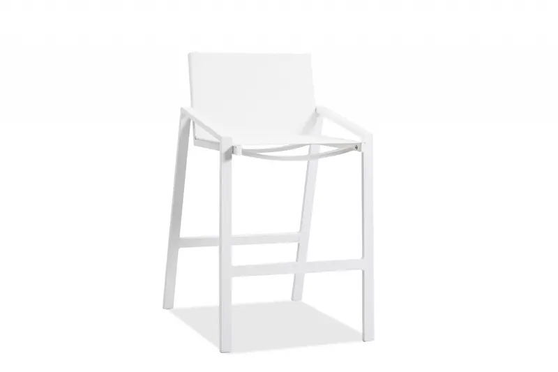 Set of 2 White Stainless Steel Bar Stools By Homeroots