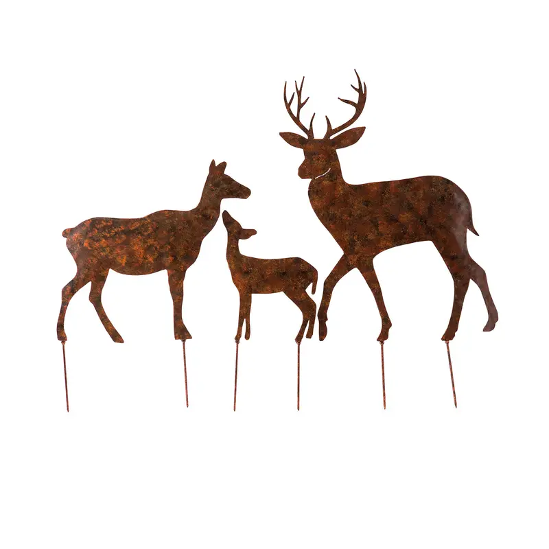 Set of 3 Deer Stakes