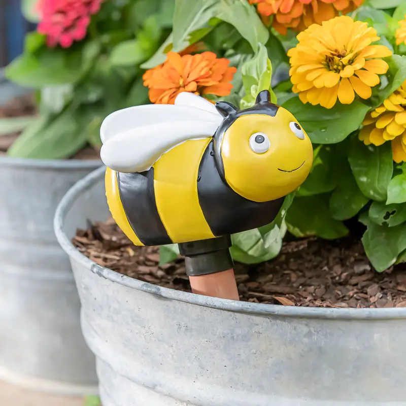 Set of 3 resin clay plant watering globe, Bumble bee,z84g2767er