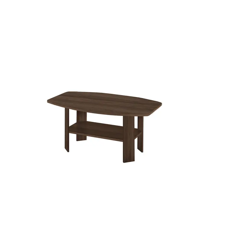 Set of Three Espresso Coffee Table With Three Shelves By Homeroots