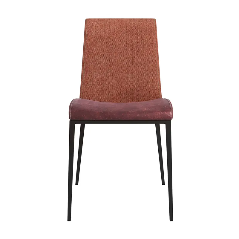 Set of Two Brown and Rust Stainless Steel Chairs By Homeroots
