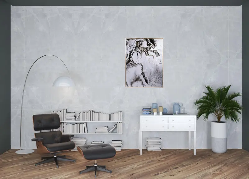 Set of Two White Framed Art By Homeroots