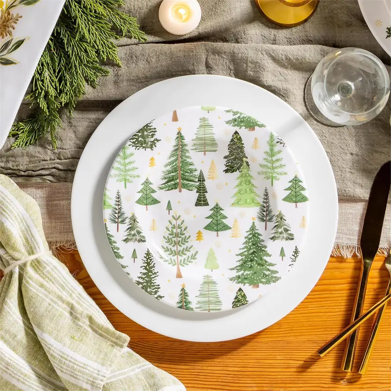 Shades of Green Plate Melamine Salad Plate, 8.5"