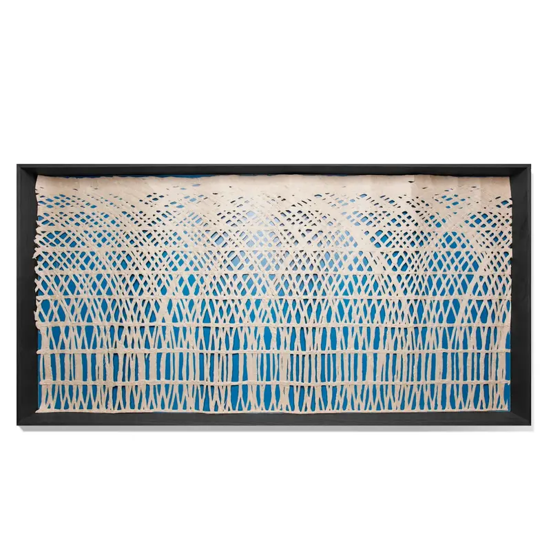 Shadow Box w/ Painted Interior & Curva Paper By Gold Leaf