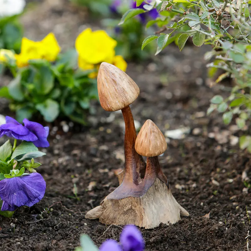 Shaggy Mushroom Set of 4 By Garden Age Supply