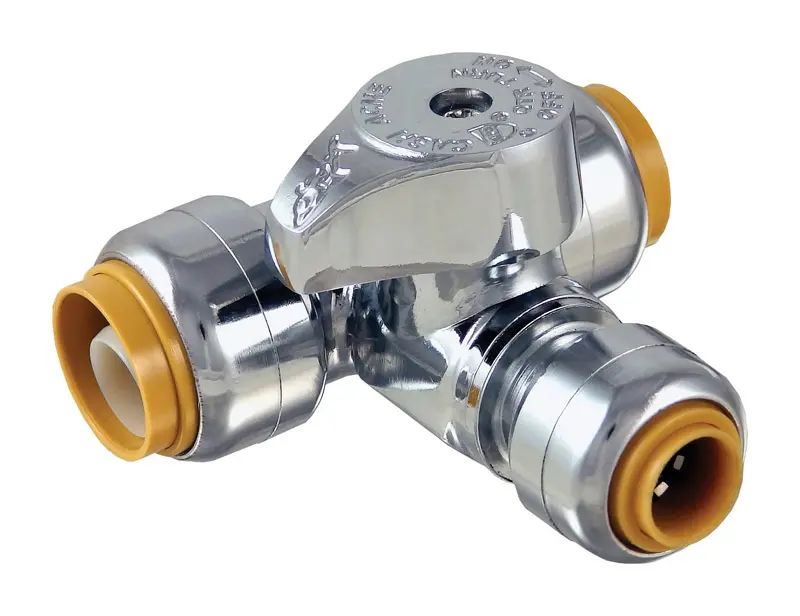 SharkBite 1/2 in. PTC X 1/2 in. Brass Tee Stop - Open Box