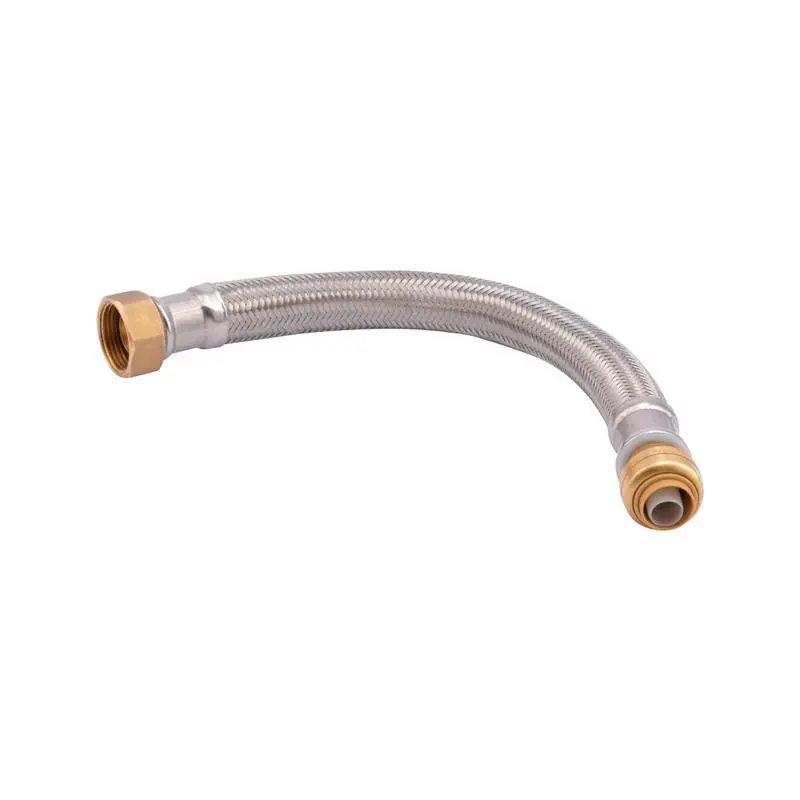 SharkBite 1/2 in. Push Fit X 3/4 in. D FIP 12 in. Stainless Steel Water Heater Supply Connector - Deal of The Week