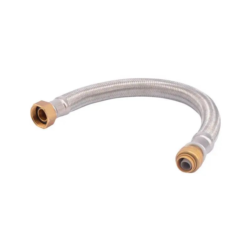 SharkBite 1/2 in. Push Fit X 3/4 in. D FIP 15 in. Stainless Steel Water Heater Supply Connector - Deal of The Week