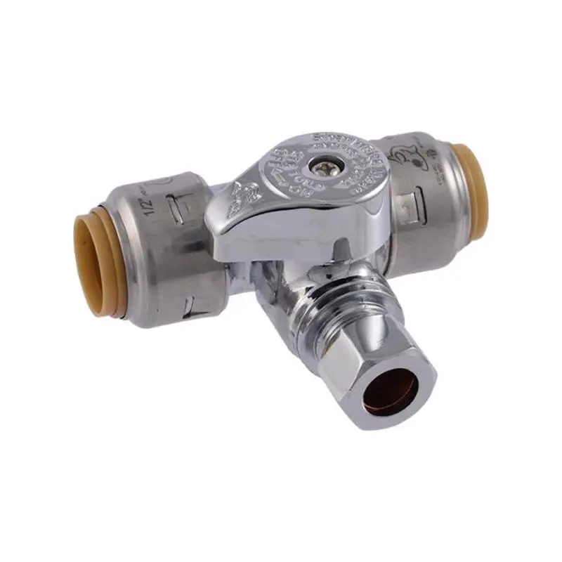 SharkBite 3/4 in. PTC X 1/4 in. Compression Brass Tee Stop - Open Box