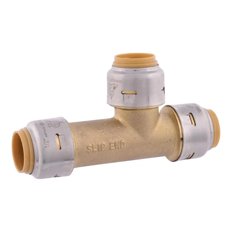 SharkBite Push to Connect 1/2 in. PTC each X 1/2 in. D PTC Brass Slip Tee - Open Box