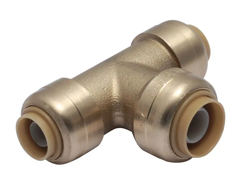 SharkBite Push to Connect 3/8 in. PTC X 3/8 in. D PTC Brass Reducing Tee - Deal of The Week