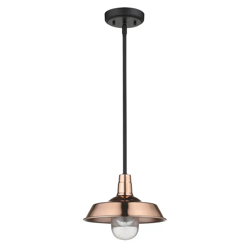 Shiny Copper Shallow Plate Adjustable Pendant Light By Homeroots