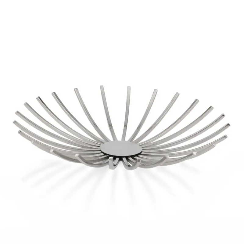 Shiny Silver Open Spike Centerpiece Bowl By Homeroots