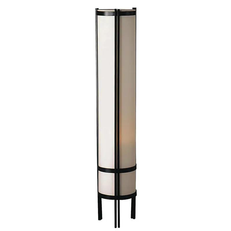Shoji Inspired Linen and Wood Floor Lamp By Homeroots