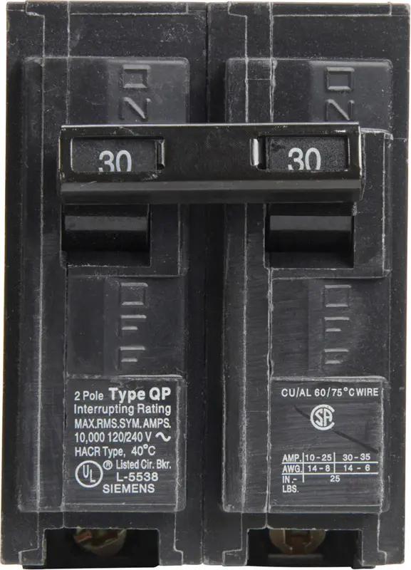 Siemens 30 amps Standard 2-Pole Circuit Breaker - Deal of The Week