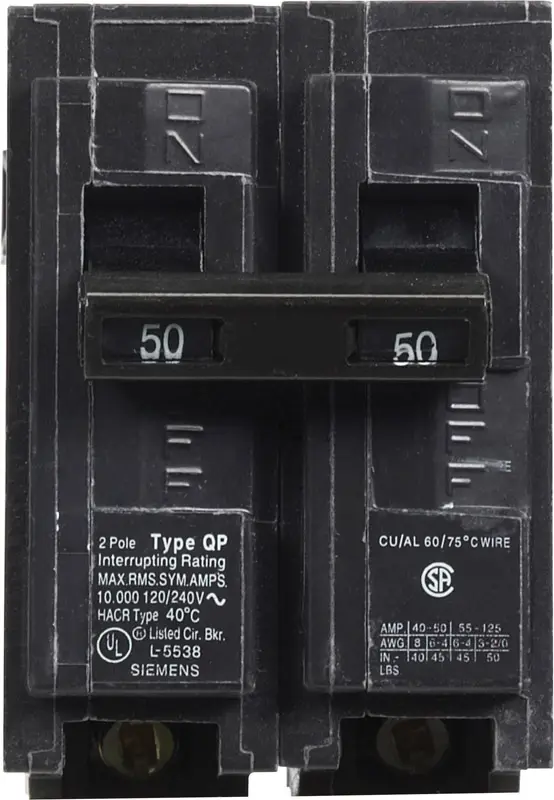 Siemens 50 amps Standard 2-Pole Circuit Breaker - Deal of The Week