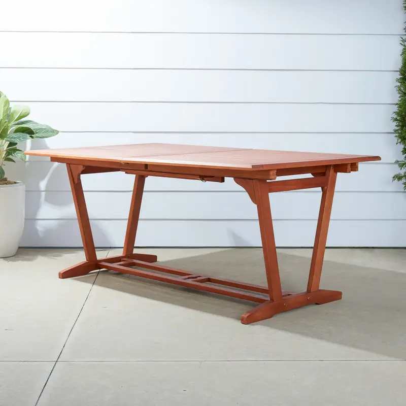 Sienna Brown Extendable Dining Table By Homeroots
