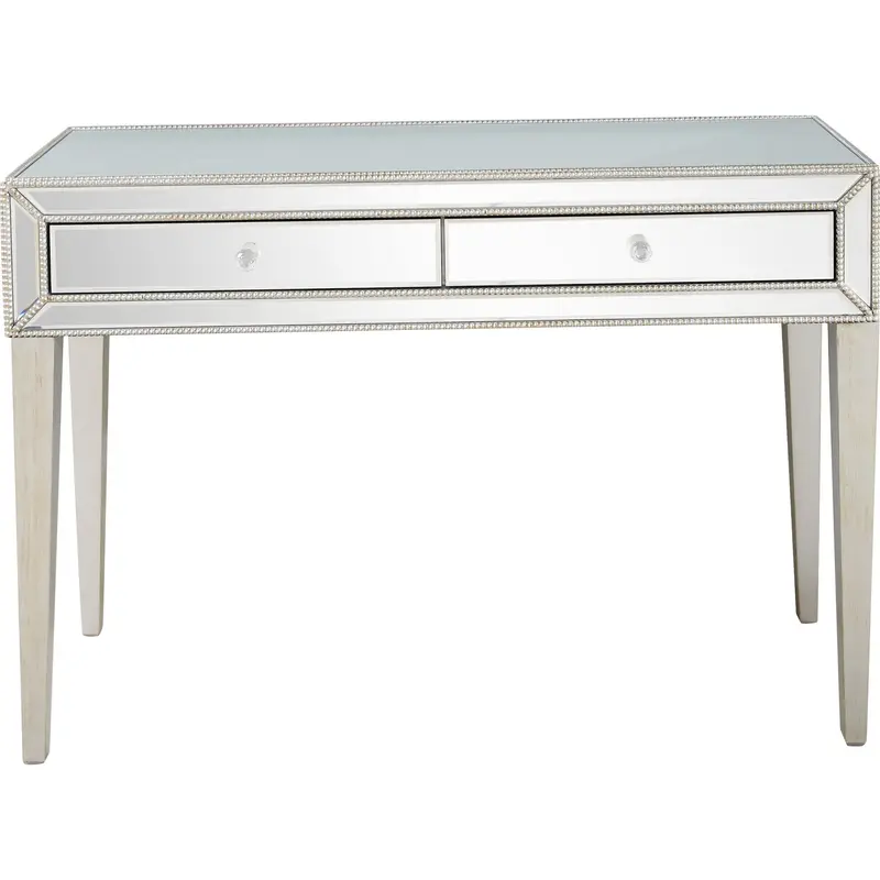 Silver Beaded Console Table By Homeroots