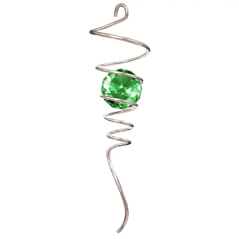 Silver Green crystal spiral Tail