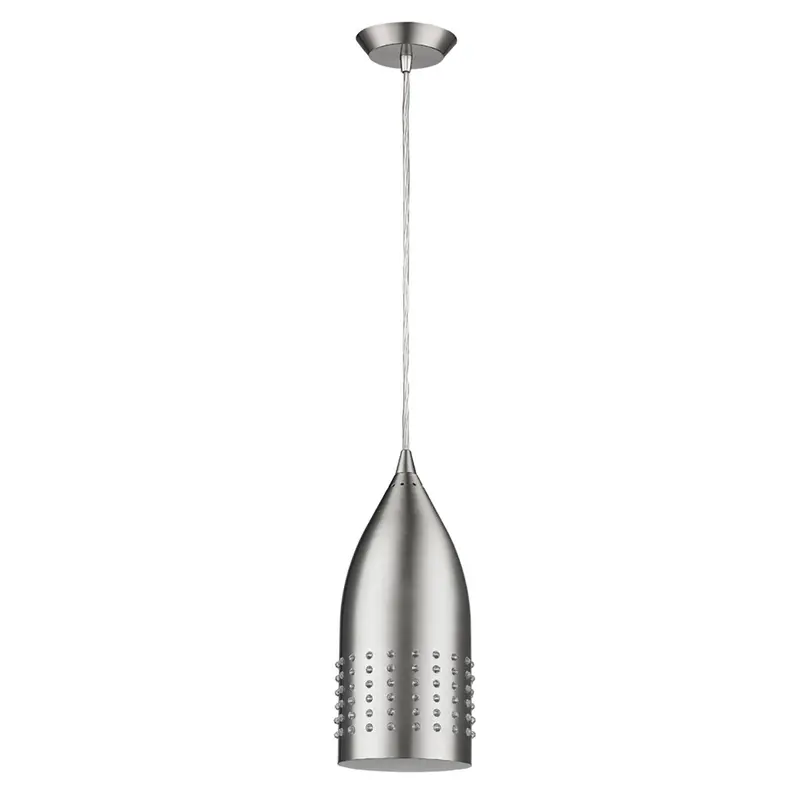 Silver Hanging Light with Glass Studs By Homeroots