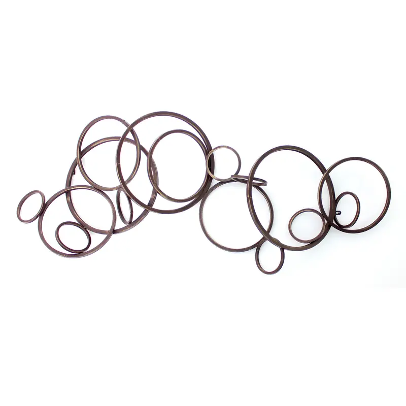 Silver Industrial Metallic Multi Circle Wall Decor By Homeroots
