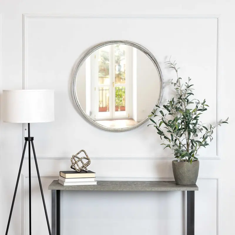 Silver Intertwined Wall Mirror By Homeroots