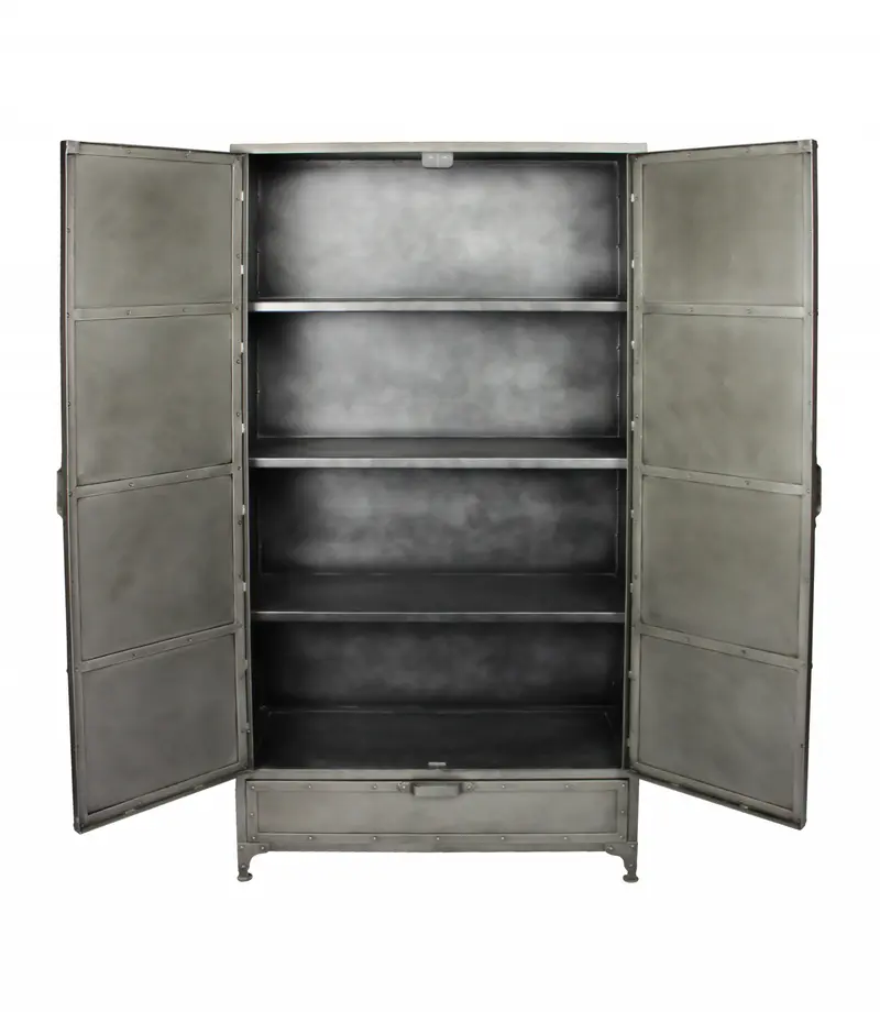 Silver Iron Drawer Combo Dresser By Homeroots