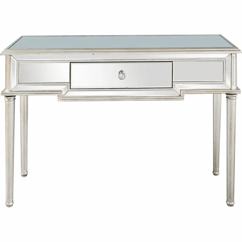 Silver Leaf Antiqued Console Table By Homeroots