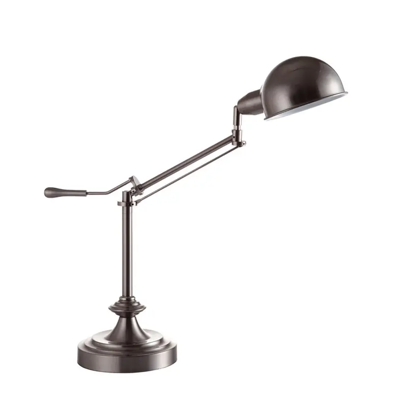Silver Metal Swing Arm Table Lamp By Homeroots