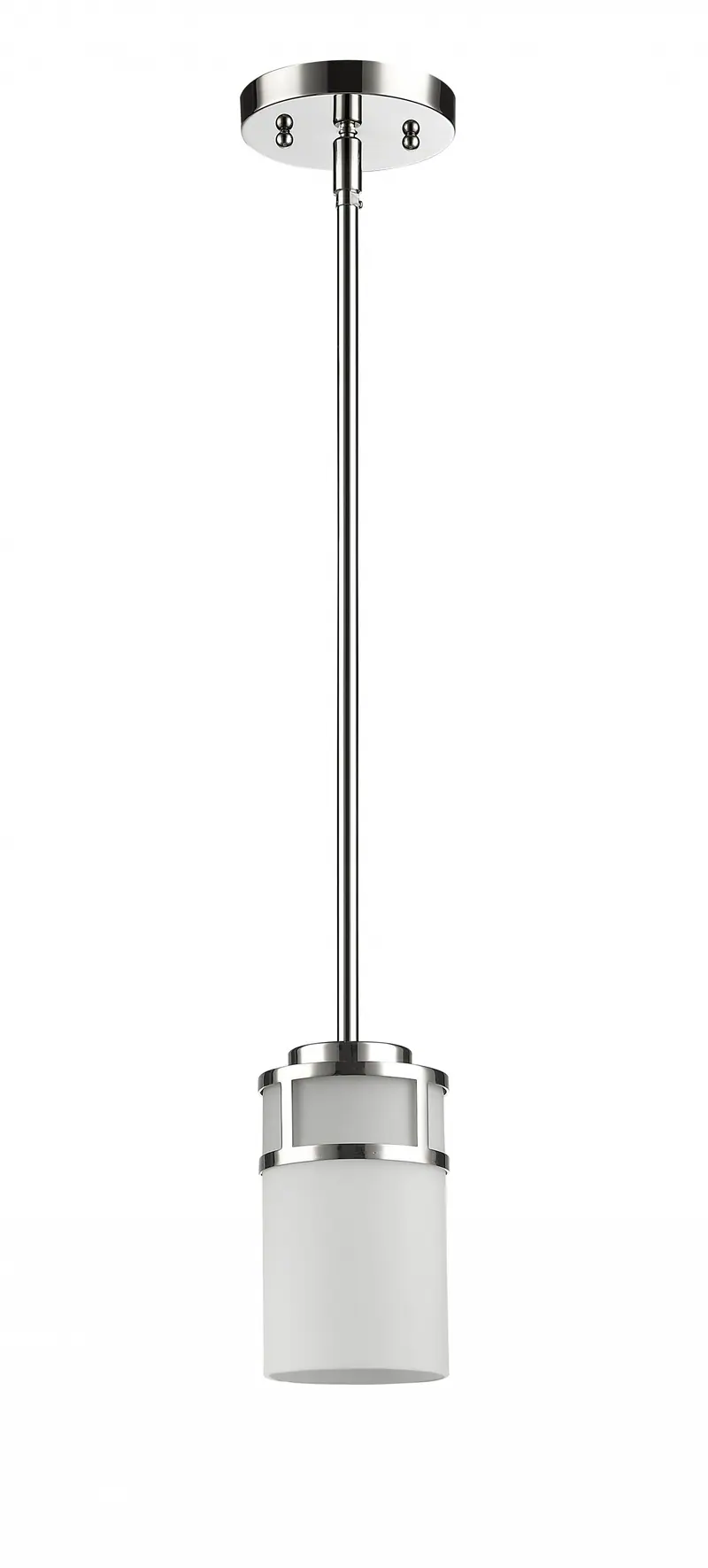 Silver Minimalist Cylindrical Hanging Light By Homeroots