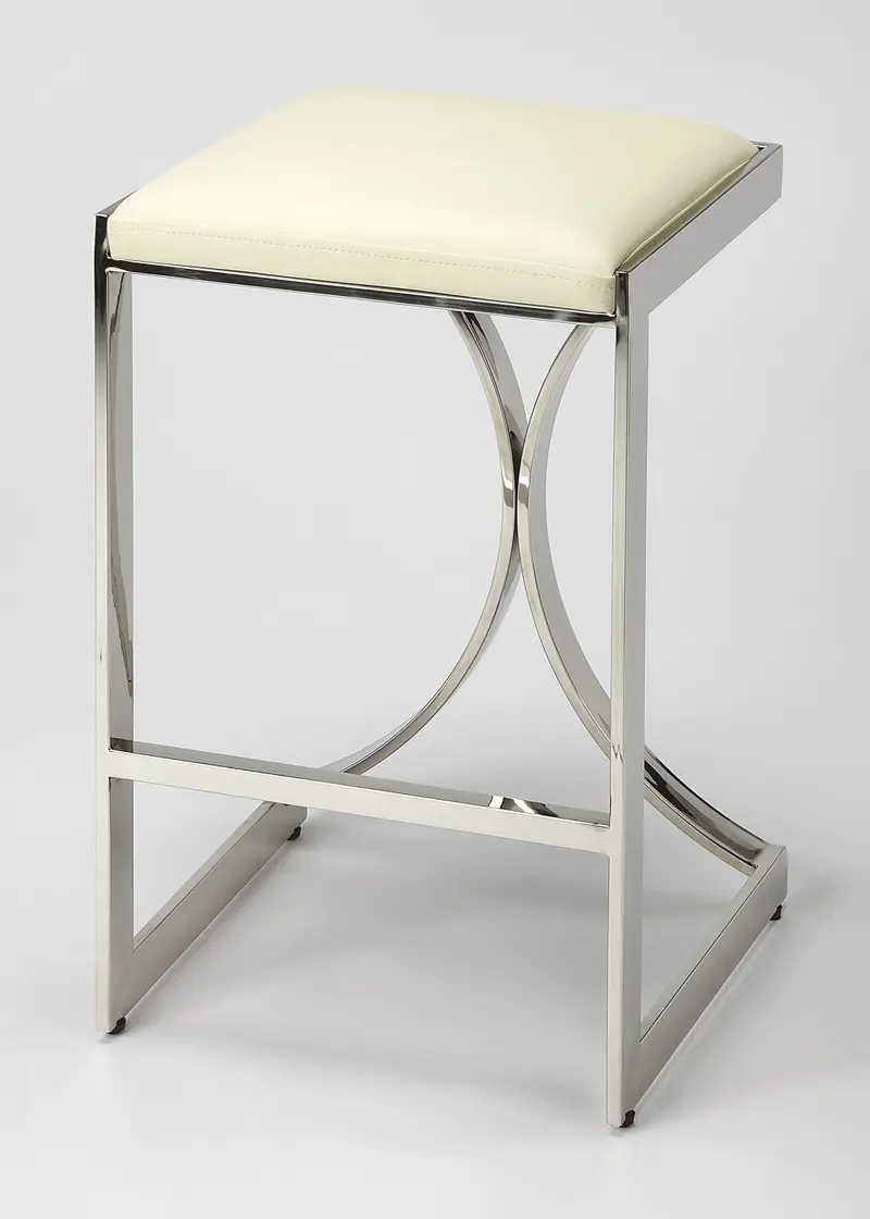 Silver Plated Counter Stool By Homeroots