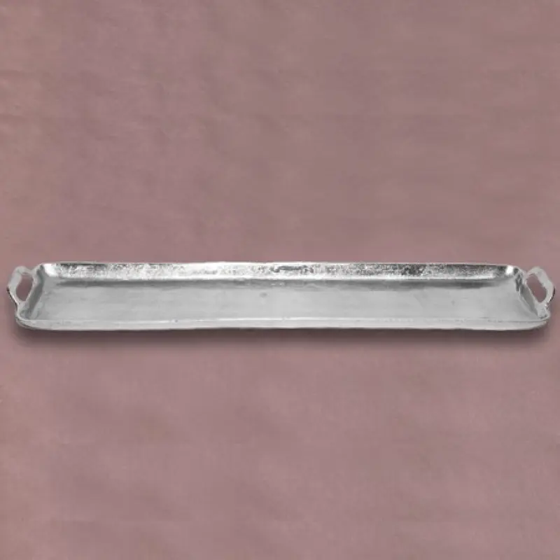 Silver Polished Long Serving Tray By Homeroots