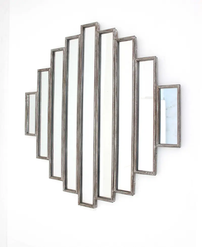 Silver Rustic Multi Mirrored Wall Sculpture By Homeroots
