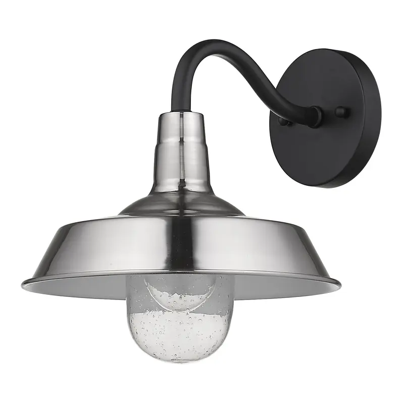 Silver Shallow Plate Shape Wall Light By Homeroots